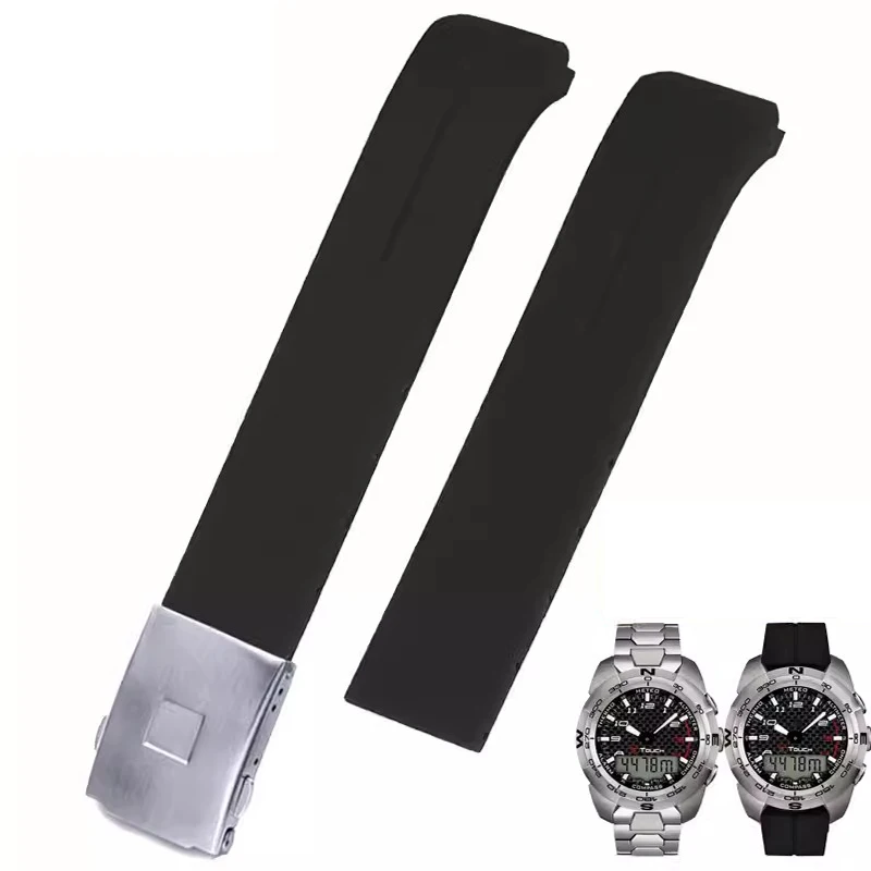 Cinturino In Gomma Siliconica Per Tissot Touch Collection Expert Solar Series T091T013 T081 Orologio Da Uomo Bracciale Originale 20Mm 21Mm