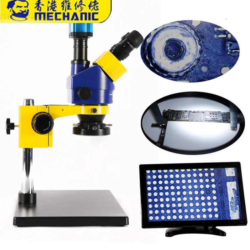 Meccanico Cellulare Riparazione Hd Mc75T-B3 Stereoscopico Trinoculare Microscopio A Due Vie Scorrevole Zoom Continuo Microscopio Regolabile