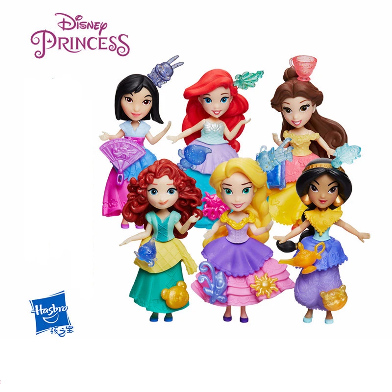 Hasbro Disney Frozen Mini Character Series Turtle Elsa Jasmine Rapunzel Cenerentola Biancaneve Action Figures Doll