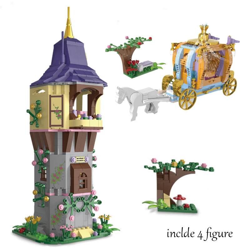 Disney Rapunzel Castle Snow White Castle Puzzle Assemblato Building Blocks Regalo Di Compleanno Per Bambini Giocattolo 43187 41156 Congelato