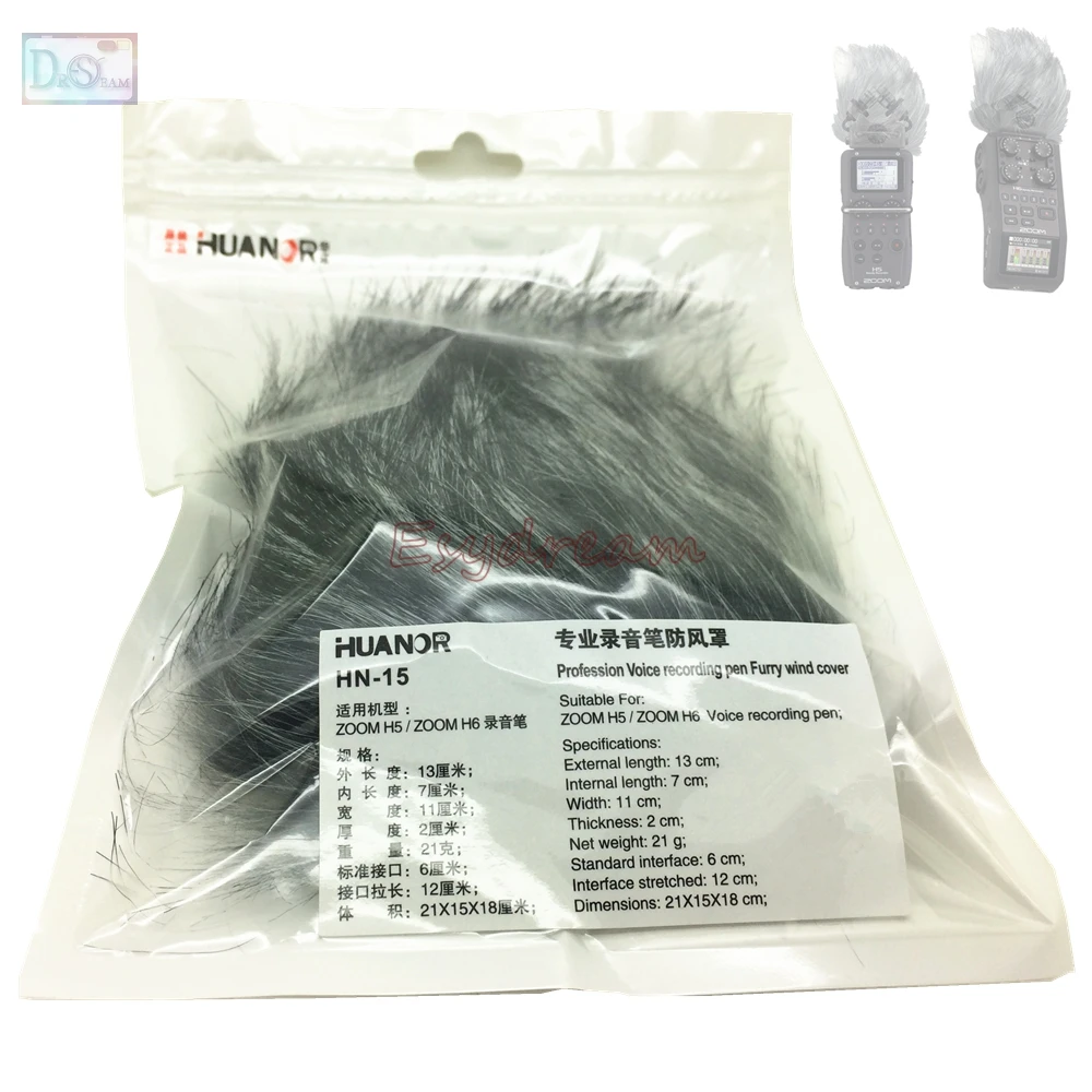 Parabrezza Professionale Per Parabrezza Con Copertura Pelosa Per Microfono Polveroso Per Zoom H5 Zoom H6 Zoom H5/H6 Deadcat Wind Shield