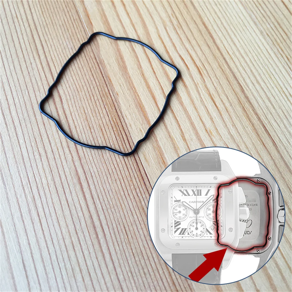 2740 Cassa Dell'Orologio Posteriore Guarnizione Ad Anello Impermeabile Per Parti Di Orologi Cronografo Cartier Santos 100 Xl