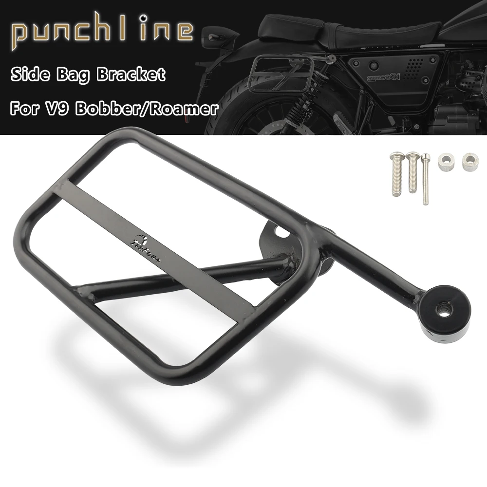 Fit Moto Guzzi V9 Bobber Staffa Per Borsa Laterale Sinistra Per V 9 Roamer 2018-2023 Supporto Per Borsa Per Bagagliaio Lato Destro