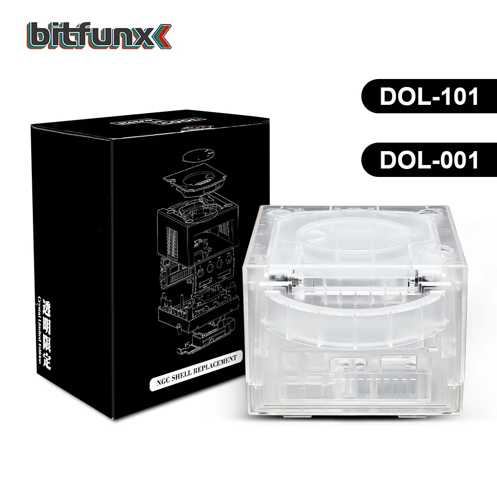 Bitfunx Gamecube Ngc Custodia Trasparente Di Ricambio Per Gamecube Ngc Viola Traslucido Nero