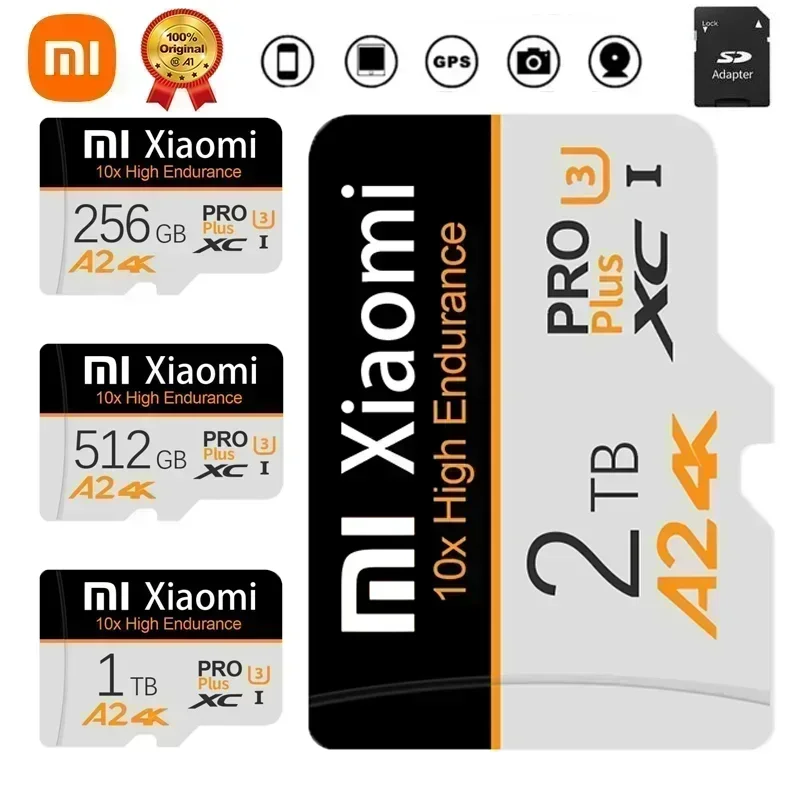 Xiaomi Original Micro Sd Card 2Tb Ad Alta Velocità Micro Sd 1Tb Tf Sd Memory Card Cellulare Computer Fotocamera Flash Memory Card