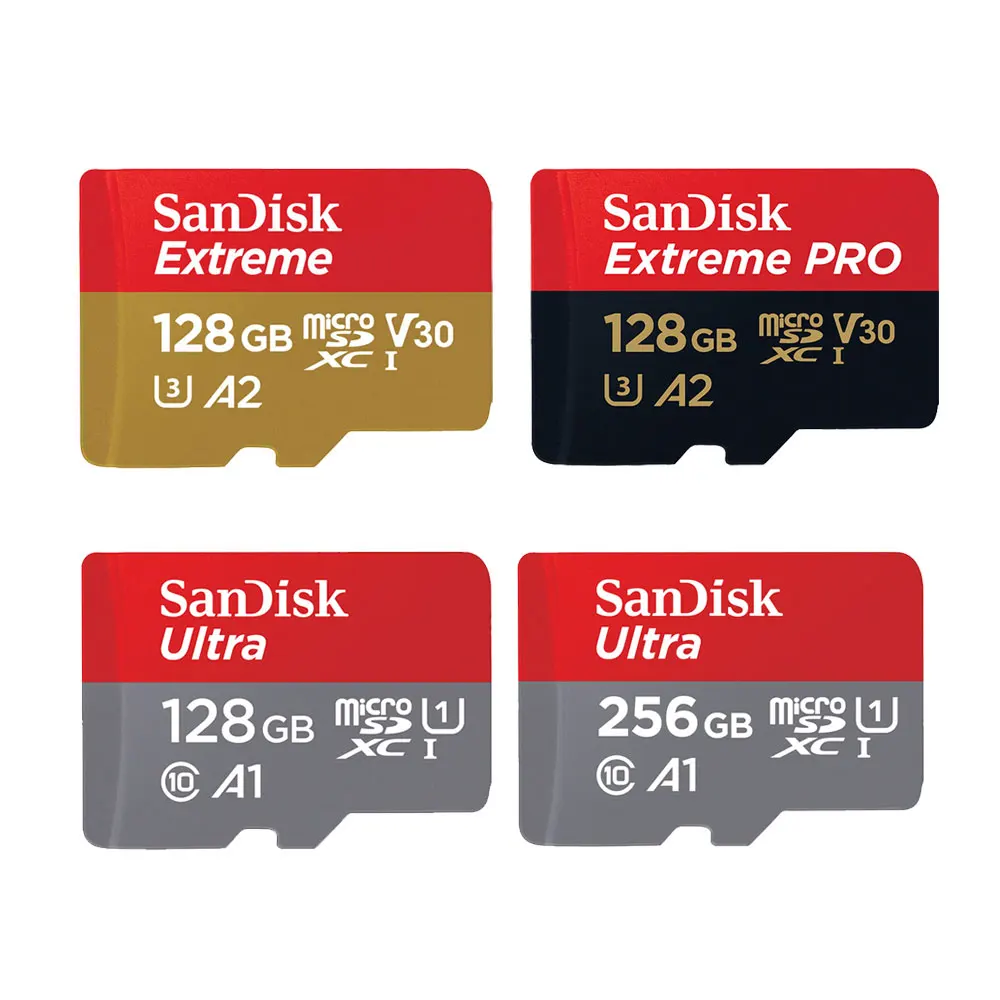 Scheda Di Memoria Sandisk Micro Sd 64Gb 128Gb 256Gb 512Gb 1Tb Classe 10 Uhs-1 V30 U3 4K Microsdxc Max 200 Mb/S Tf Trans Flash Mikro Card