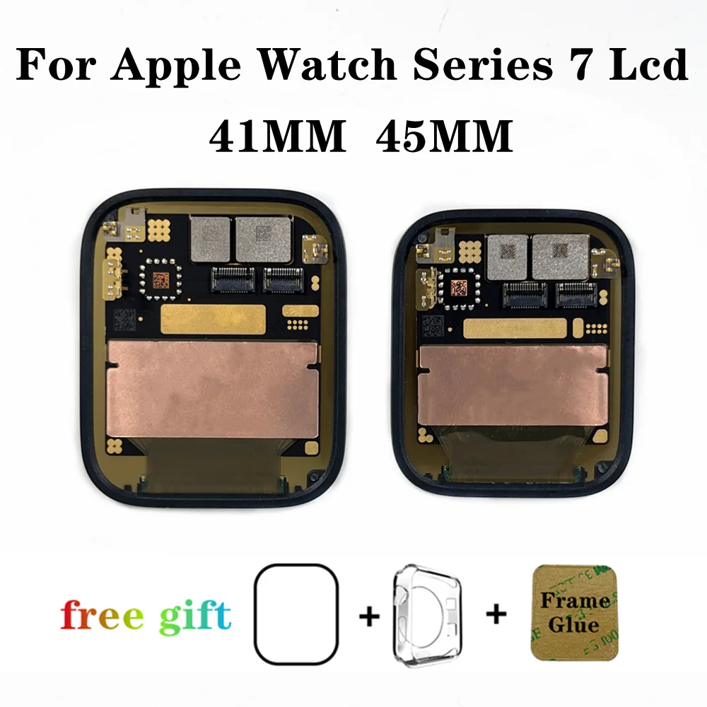 Originale Iwatch Pantalla Per Apple Watch Series 7 S7 41Mm 45 Mm 41 45 Mm Display Lcd Touch Screen Digitizer Assembly Replaceme