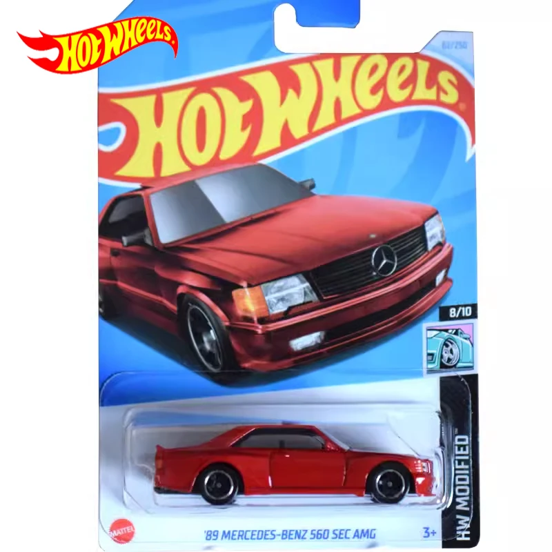 2024D Original Hot Wheels Car 89 Mercedes-Benz 560 Sec Amg Toy For Boy 1/64 Diecast Alloy Model Voiture Collection Regalo Di Compleanno