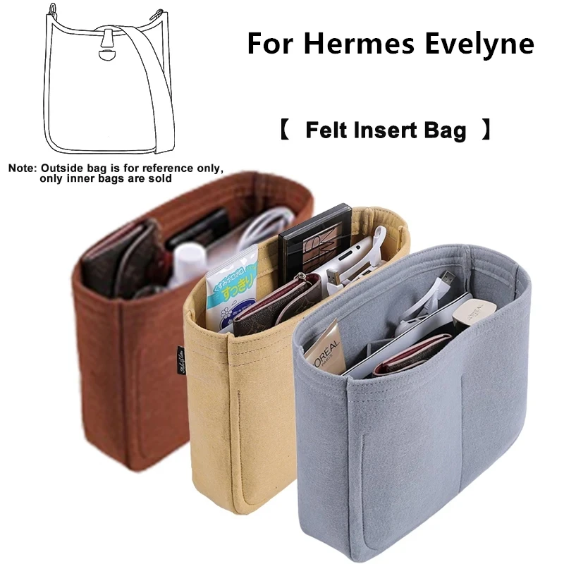 Borsa Organizer Fodera In Feltro Accessorio Tascabile Per Hermes Evelyne 16 29 33 Borse Supporto Fodera Durevole Borsa Di Smistamento Parte Interna