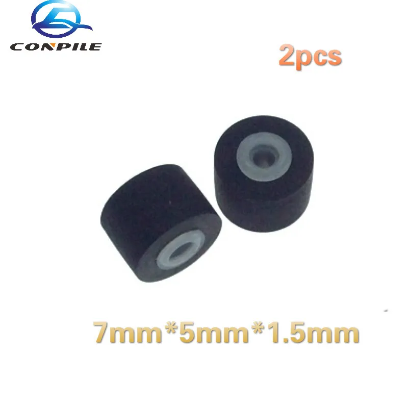 2Pcs 7Mm * 5Mm * 1.5Mm Pinch Roller Per Sony Walkman Wm-F550C Wm-506 Bf608 Wm-150 Cassette Deck