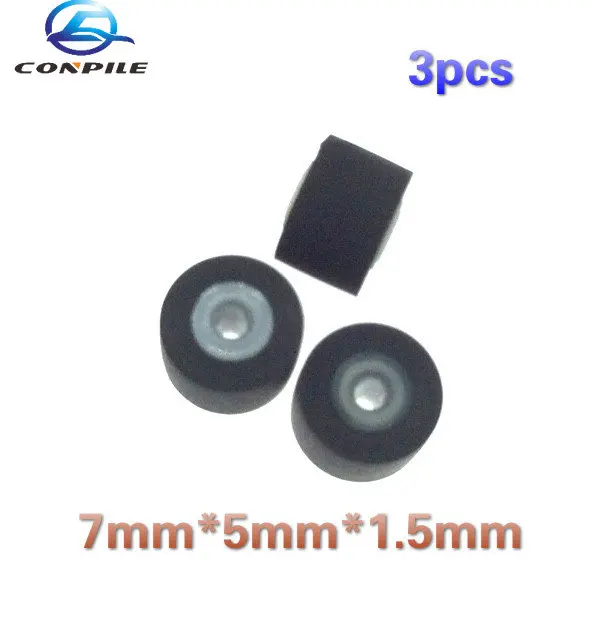 3Pcs 7Mm * 5Mm * 1.5 Pinch Roller Per Sony Walkman Wm-F550C Wm-506 Bf608 Wm-150 Cassette Deck