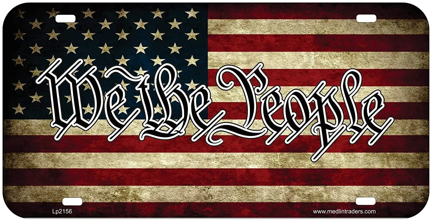 Medlin Traders We The People American Flag Targa Anteriore Lp2156