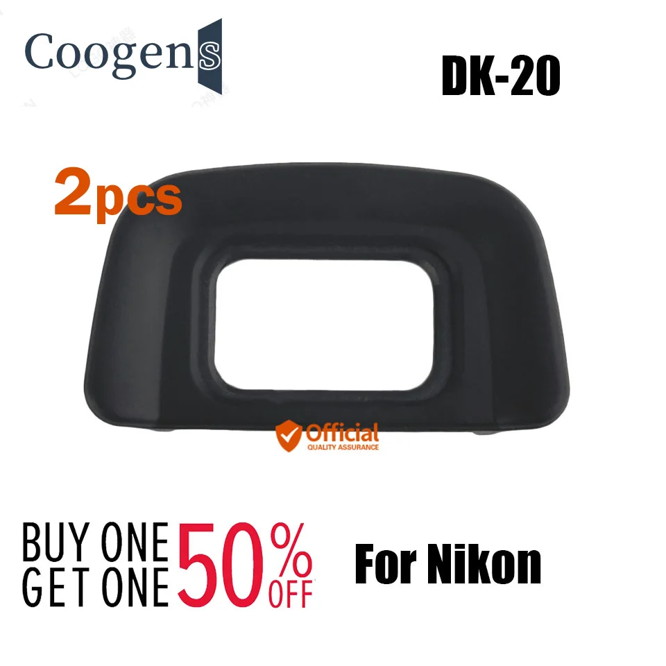 2 Pz Dk-20 Oculare Tazza Per Nikon F55 F65 F75 F80 D40 D40X D50 D60 D70 D70S D3000 D3100 D3200 D3300 D5100 D5200 Fotocamera Slr