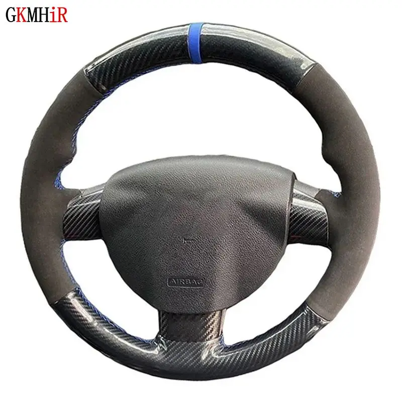 Coprivolante Per Auto In Fibra Di Carbonio Scamosciato Nero Cucito A Mano Per Ford Focus St 2005-2012 Focus Rs 2005-2011 Focus 3 2005-2012