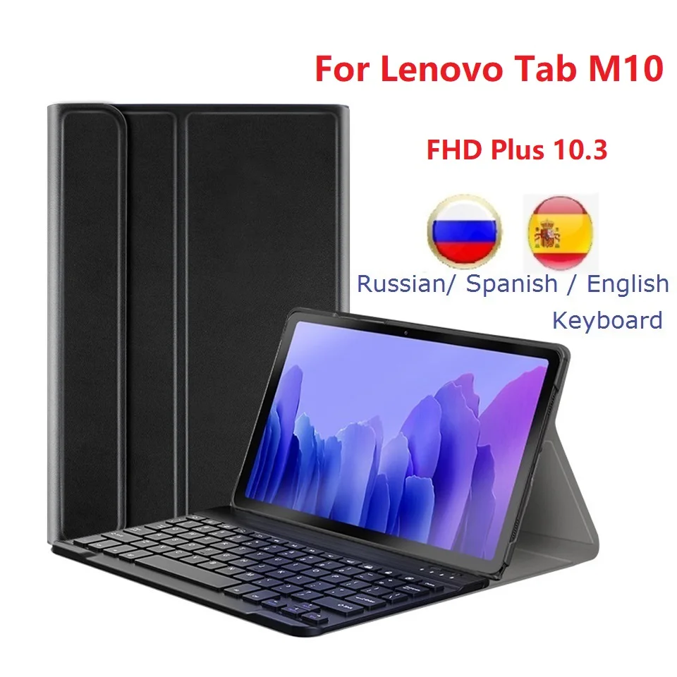 Custodia Per Tastiera Per Lenovo Tab M10 Fhd Plus Custodia Da 10.3 ''Con Tastiera Tb-X606F Tb-X606X Wireless Per Lenovo Tab M10 Fhd Plus X606F