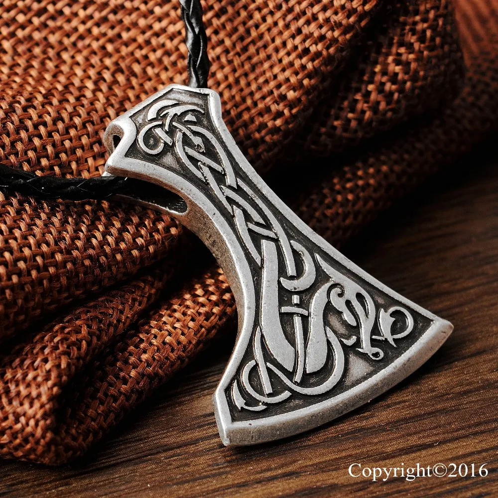 10 Pz Amuleto Leggendario Vichingo Mammen Ascia Amuleto Collana Mammen Style Large Axe Sekira Viking Nordic Talisman Jewelry