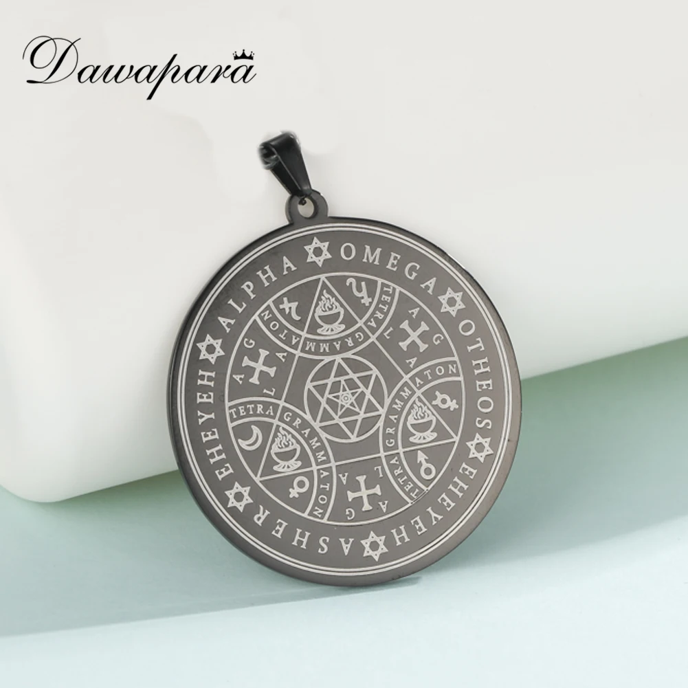 Ciondolo Amuleto Dawapara Tetragrammaton Per Collana Enochian Angel Magic Amuleto Agla Talisman Collane Accessori