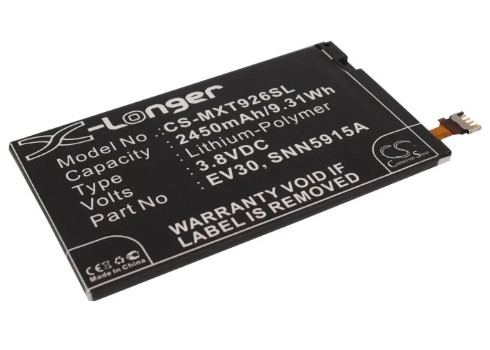 Batteria 2450Mah Ev30 Snn5915A Snn5915B Per Motorola Xt925 Xt926 Droid Razr Maxx Droid Razr Maxx Hd 4G Xt916M