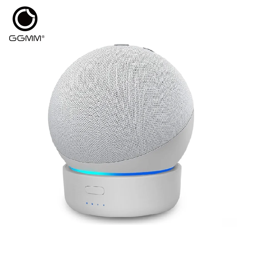 Ggmm All-New Echo Dot 4Th Gen Base Batteria Per Echo Dot 4Th(Small) Base Batteria Portatile Per Amazon Alexa Smart Speaker Holder