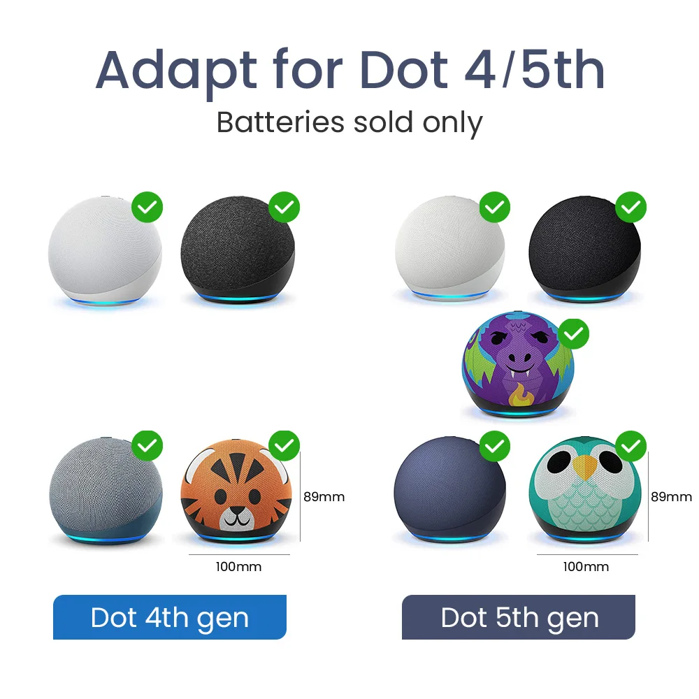 Base Batteria Ggmm 5200Mah Per Echo Dot 4/5Th Gen Amazon Alexa Speaker Power Bank Portatile Per Dot 4Th 5Th Stand Accessori