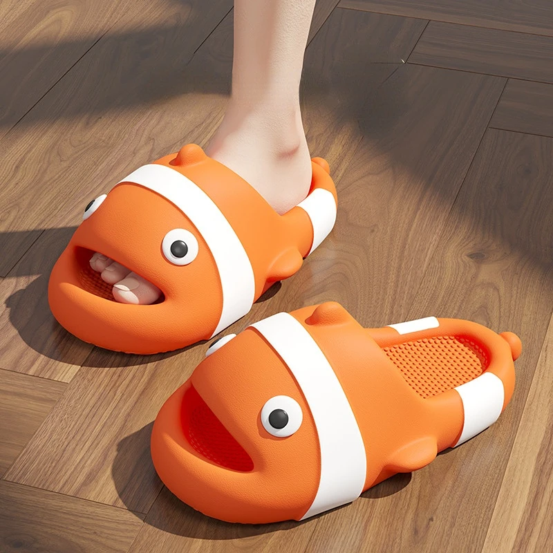 Pantofole Da Casa Cloud House Shoes Platform Donna Summer Beach Slides Indoor Antiscivolo Infradito Clownfish Cartoon Kawaii Children