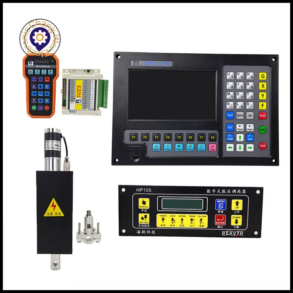 Cnc 2 Assi Fiamma Macchina Da Taglio Al Plasma Controller Altezza Torcia + Thc + Kit Sollevatore F2100B + Hp105 + Jykb-100-Dc24V + F1510