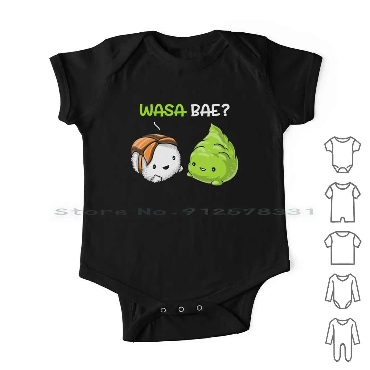 Sushi Wasabi Wasa Bae Neonato Vestiti Pagliaccetti Tute Di Cotone Kawaii Sushi Sushi Lover Wasabi Sushi Pun Divertente Sushi