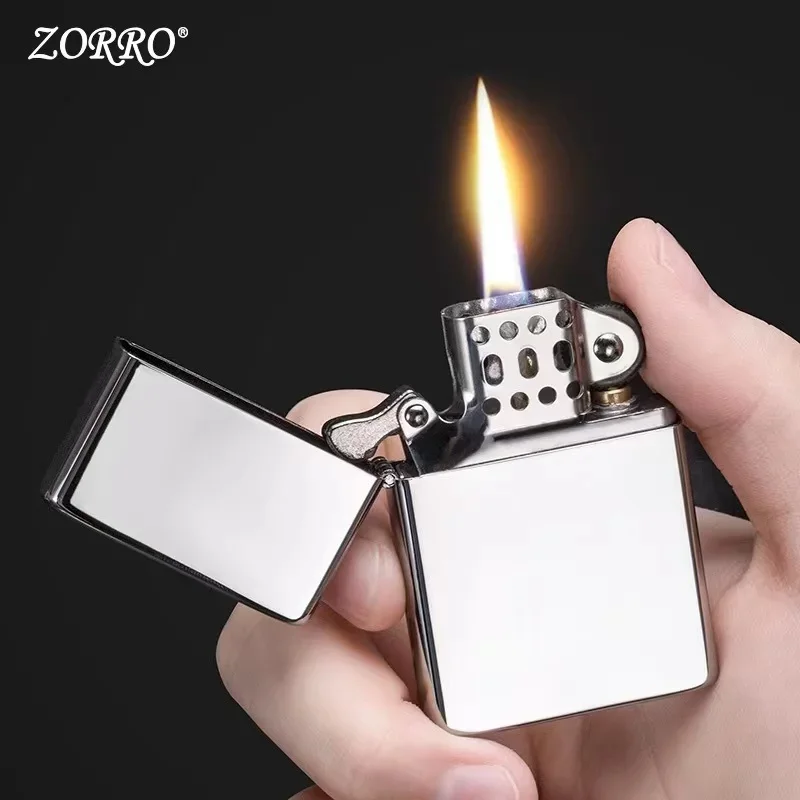 Zorro Original Kerosene Lighter Retro Creative Shell Antivento Ottone Sigaretta Benzina Accendino Accessori Per Fumatori