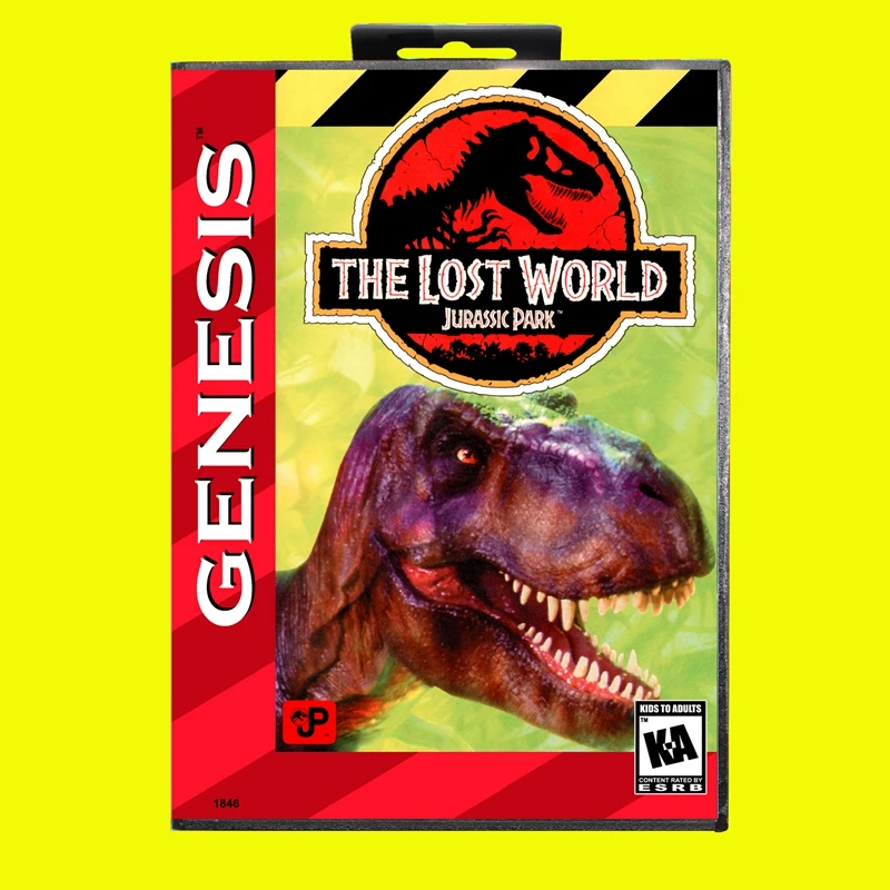 Lost World Jurassic Park Md Game Card 16 Bit Usa Cover Per Sega Megadrive Genesis Cartuccia Console Per Videogiochi