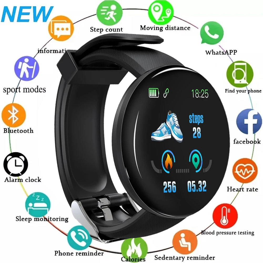 Per Xiaomi Bluetooth Smart Watch Uomo Donna Blood Pressure Cardiofrequenzimetro Sport Smartwatch Digital Watches Tracker Promemoria
