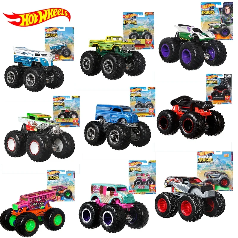 Ruote Calde Originali Monster Trucks Car Beetle Bus Suv Bigfoot Vehicle Muscle Alloy Models Boy Toys For Children 1/64 Bone Shaker