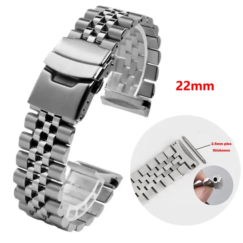 Cinturino Solido In Acciaio Inossidabile 316L Per Seiko Abalone Series Turtle Srpa Srpa21 Srp773 Srp777 Cinturino Curvo 22Mm