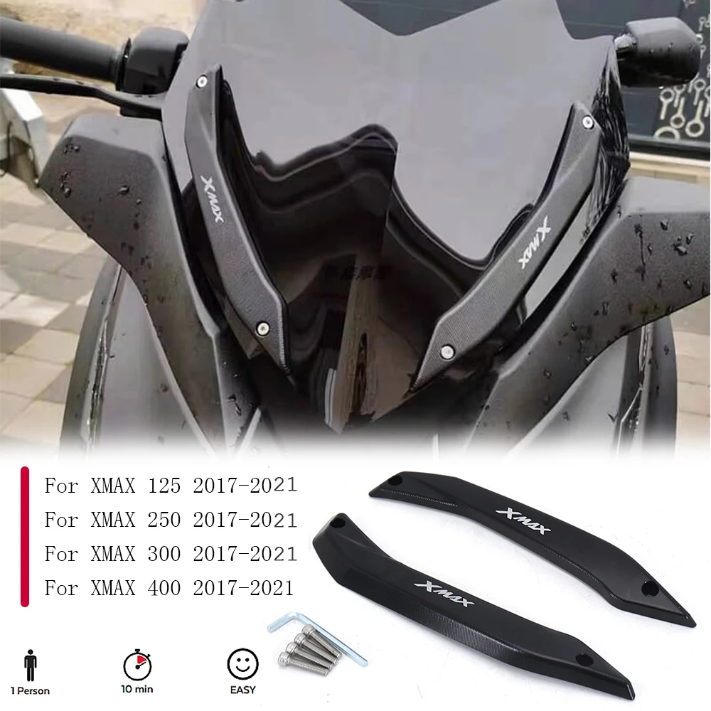 Per Yamaha Xmax 300 250 2017-2021 Parabrezza Moto Parabrezza Staffe Barre Stent Adapt X-Max 125 Xmax 400 2018 2019 2020