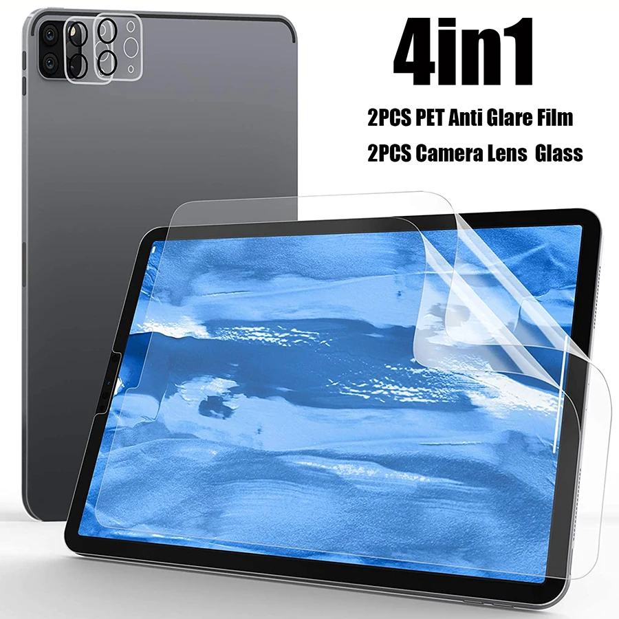 4In1 Hydrogel Film For Apple Ipad Pro 12.9 11 2021 Camera Lens Screen Protector For Ipad Pro 12.9 11 2020 Pet Anti Glare Film
