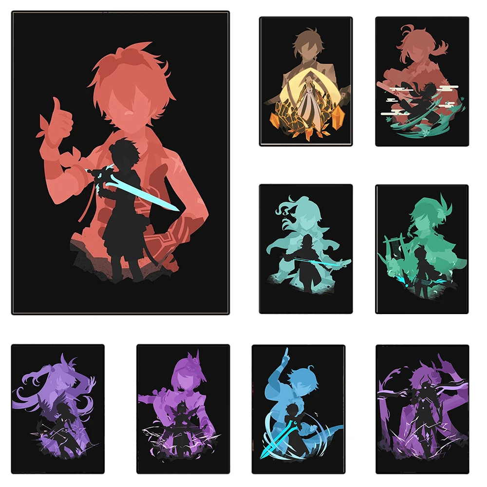 Retro Videogioco Murale Poster Vintage Minimalista Anime Personaggio Canvas Painting Modern Wall Pictures For Gaming Room Home Decor