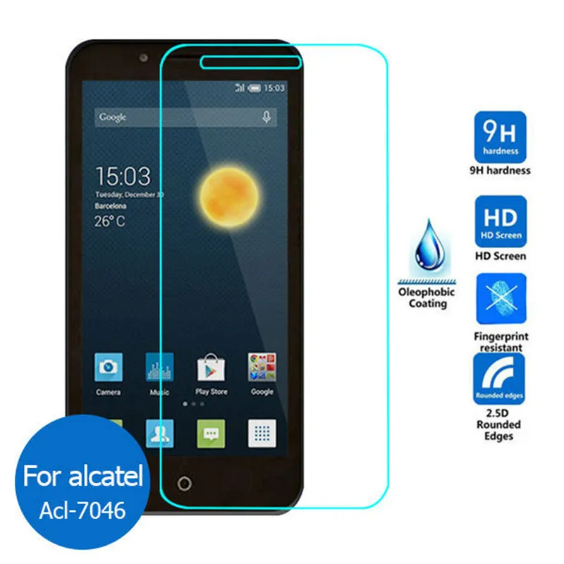 Premium Temperato Di Vetro Per Alcatel One Touch Conquista Ot Onetouch 7046 7046 T Protezione Dello Schermo 9 H Pellicola Protettiva Guard
