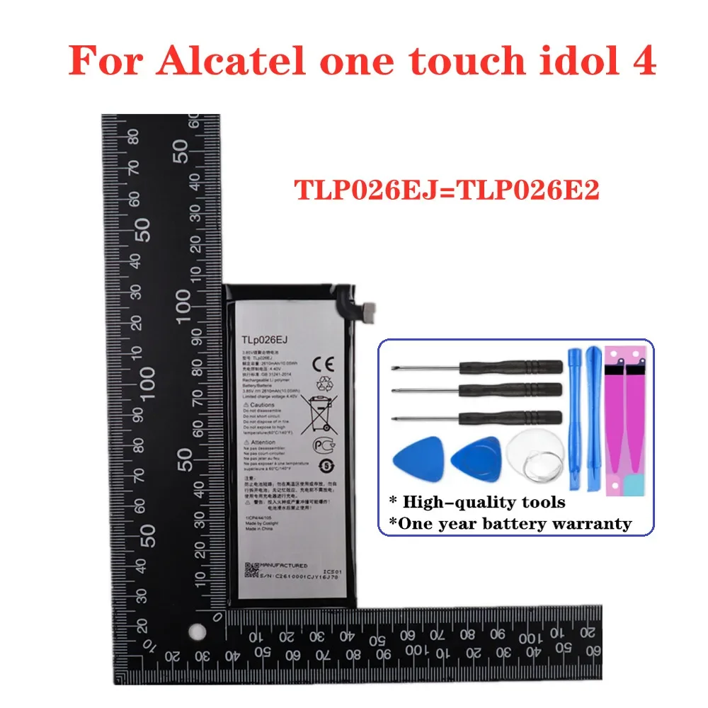 2610Mah Tlp026Ej Tlp026E2 Batteria Del Telefono Per Alcatel One Touch Idol 4 Ot-6055 6055H 6055Y 6055U 6055 6055K 6055B Batteria + Strumenti