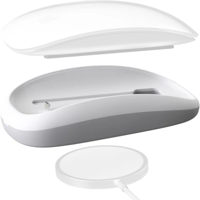 Magic Mouse 2 Grip Con Supporto Di Ricarica Wireless, Magic Mouse 2 Charger, Magic Mouse Impugnatura Ergonomica E Base, Accessori Per Mouse Magici