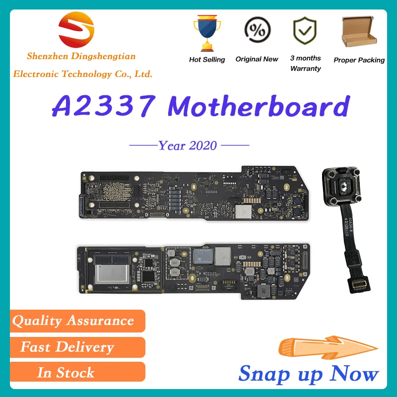 Per Macbook Air 13 "M1 A2337 Scheda Madre Emc 3598 Ram 8Gb 16Gb Ssd 256Gb 500Gb 1Tb Scheda Logica Con Pulsante A Sfioramento 820-02016