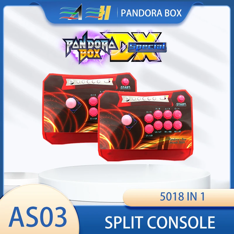 2 Giocatori Pandora Box Kit Box Arcade Joystick Kit Fai Da Te Acrilico Art Panel Parts 16 Pulsanti Flat Box Dx-S 5000 Giochi