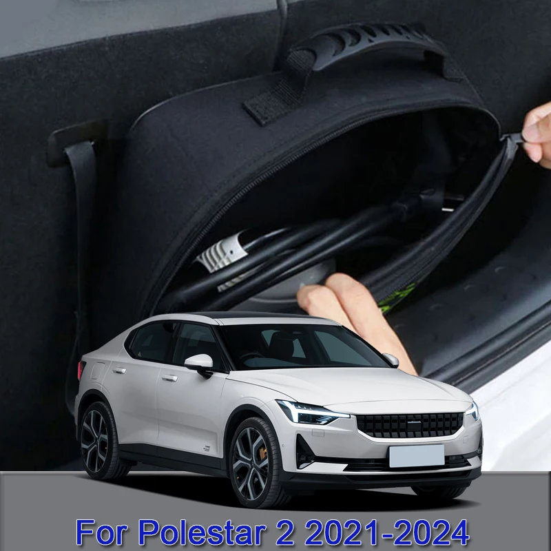 Ev Car Charging Cable Storage Carry Bag Spine Per Caricabatterie Prese Impermeabile Ignifugo Accessory Per Polestar 2 2021 2022 2023