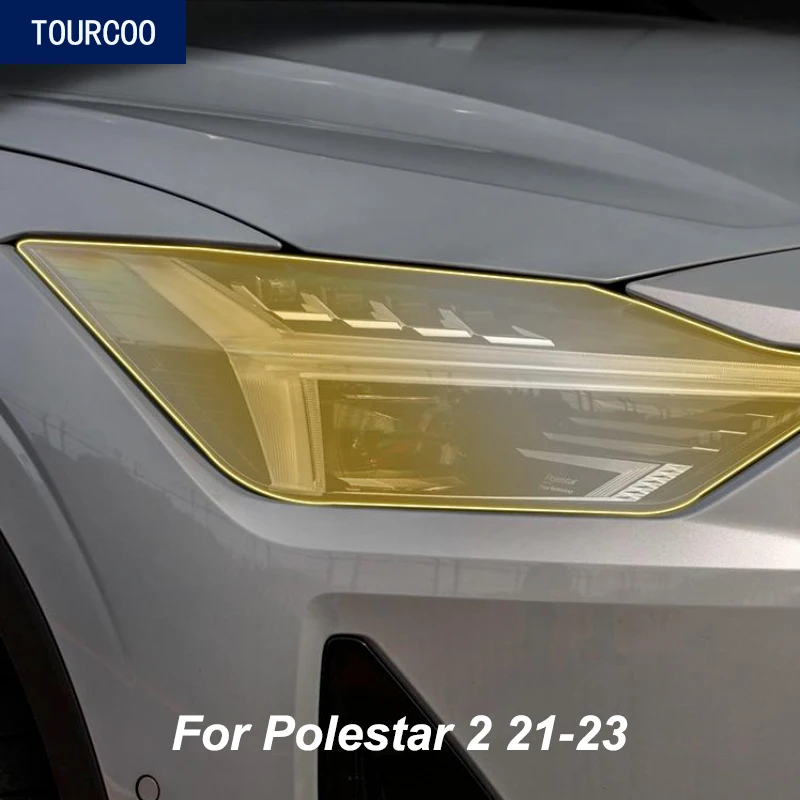 Per Polestar 2 21-23 Headlight Black Tint Film Car Styling B C Pillar Tpu Pellicola Protettiva Adesivi