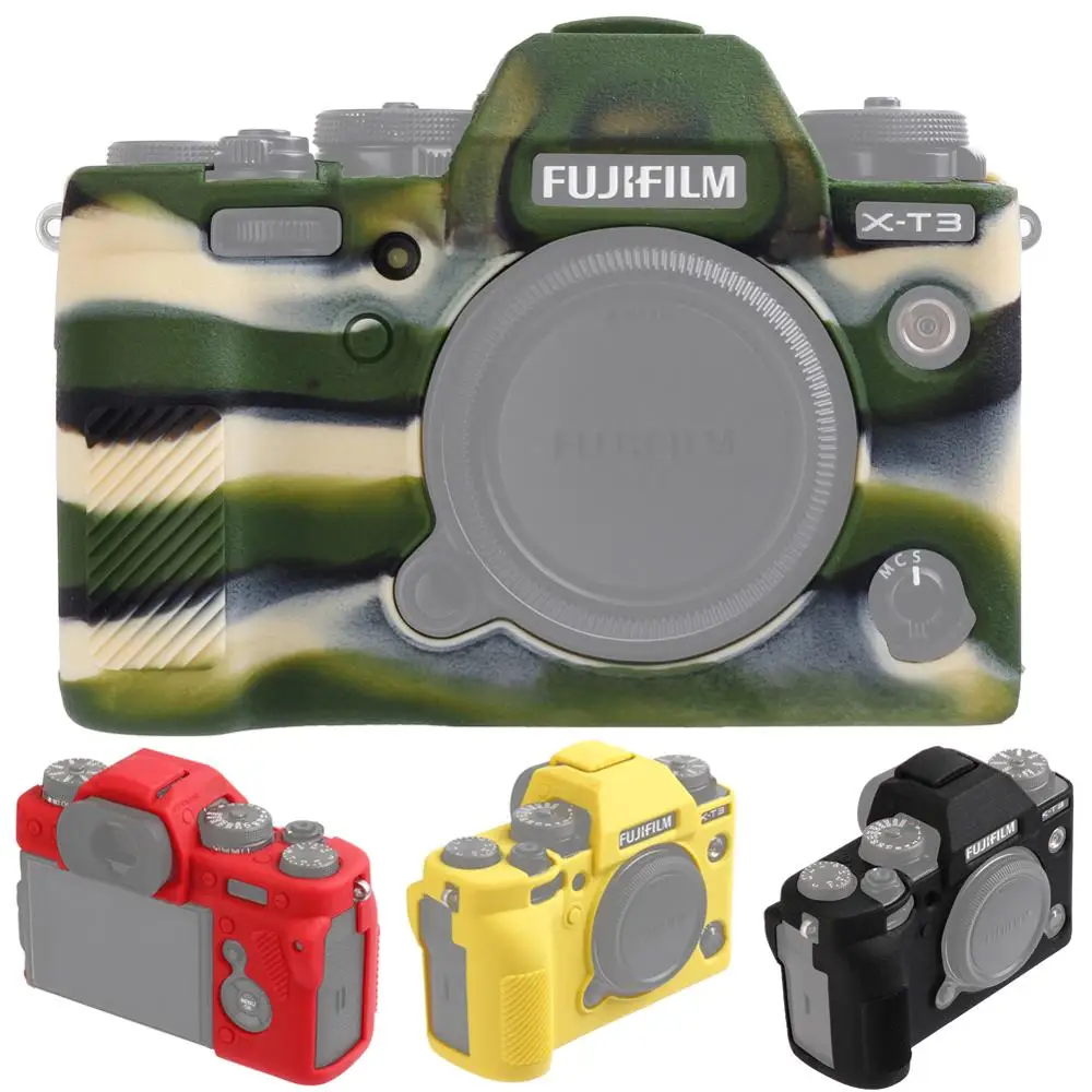 Per Fuji X-T3 Copertura Della Macchina Fotografica Per Fujifilm X-T3 Xt3 Fotocamera Digitale Litchi Texture Caso Di Superficie Per Fuji X-T3 Xt3 Skid 