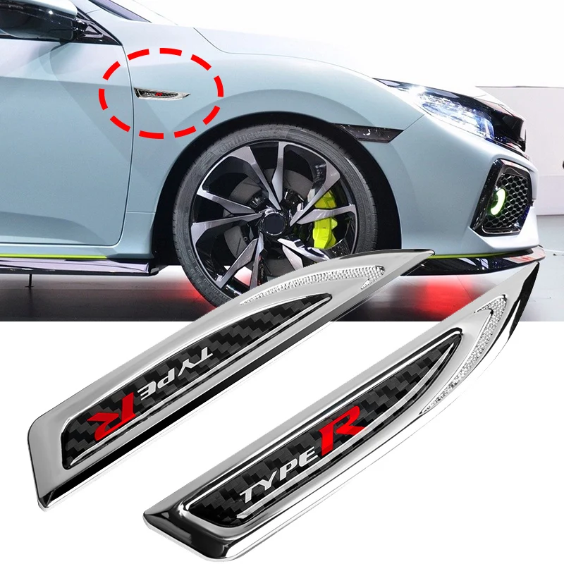 2 Pezzi Tipo R Blade Emblem Sticker Side Wing Fender Sticker Per Honda Civic Label Blade Sticker Trim Honda Accessori Auto