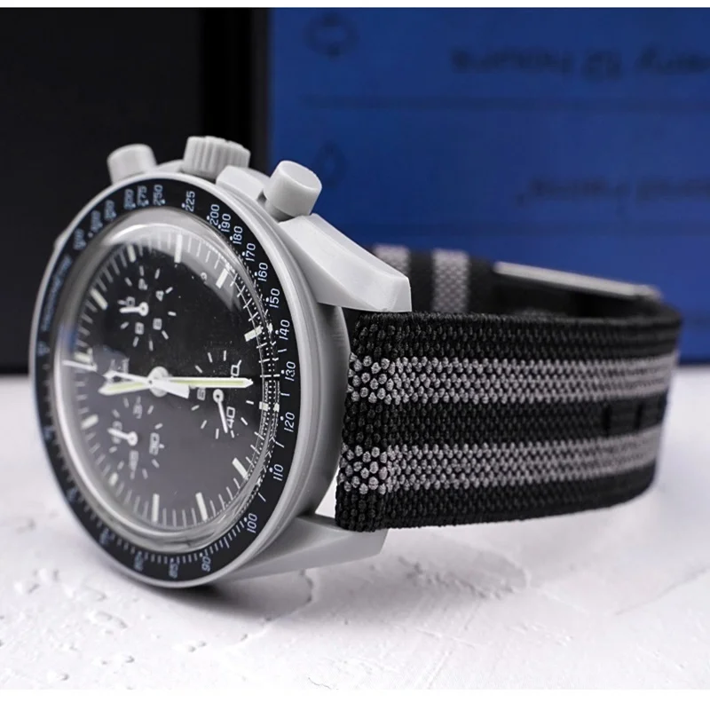 Sostituisci Le Fasce Per Omega Speedmaster Joint Moon Nylon Watch Strap 20Mm Soft Sport Bracciale Da Polso Per Donna Uomo