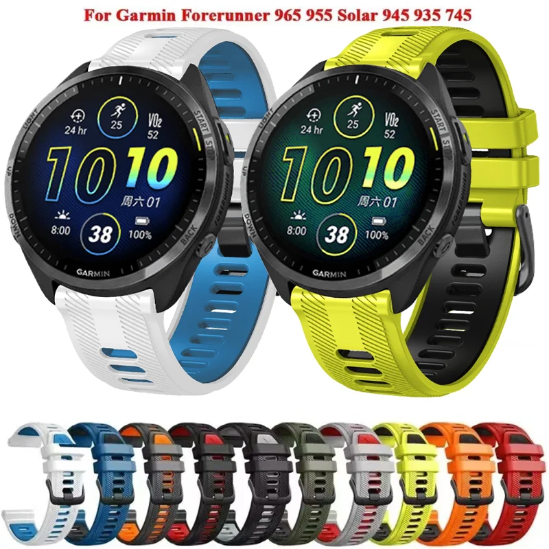 Cinturino Sportivo In Silicone Per Cinturino Garmin Forerunner 965 Per Forerunner 955 Solar 945 Lte 935 745 Accessori Per Cinturino