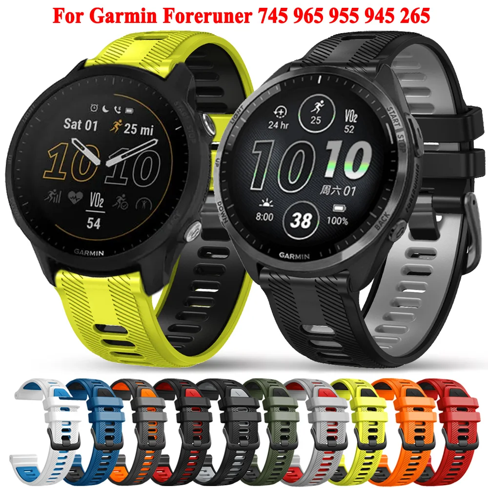 Cinturino Sportivo In Silicone Da 22Mm Per Cinturino Garmin Forerunner 965 Cinturino Forerunner 955 Solar 945 Lte 935 745 Accessori Per Cinturino