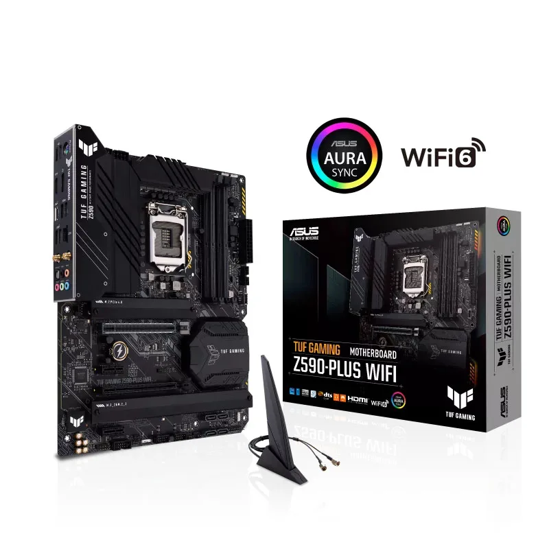 Scheda Madre Da Gioco Asus Tuf Gaming Z590-Plus Wifi 6 Intel Z590 Lga1200 Intel 11Th/10Th Gen Atx Pcie 4.0,3X M.2,14 + 2 Fasi Di Alimentazione
