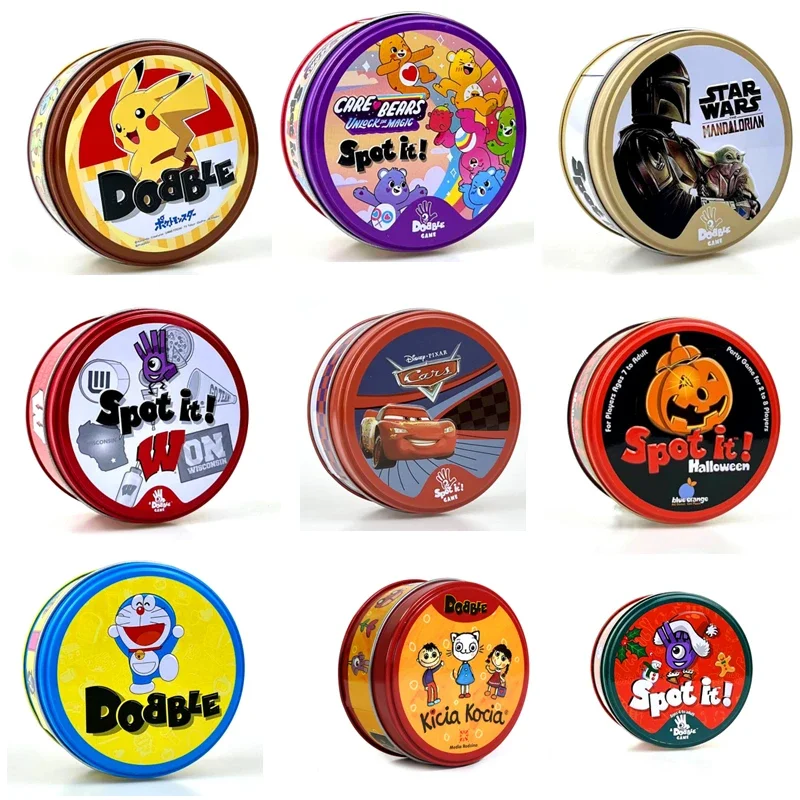 Pokemon Spot It Dobble Cards Game Sanrio Star Wars Animali Numeri Disney 100 Princess Frozen Marvel Spot It Game Card Giocattoli Divertenti