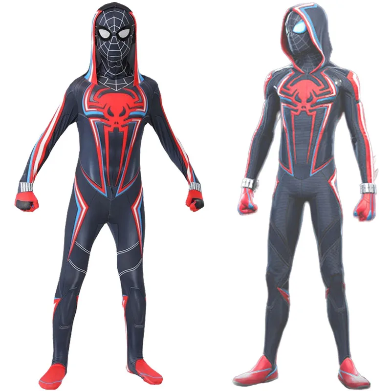 Gioco Spiderman Costume Supereroe 2099 Miglia Morales Spiderman Costume Cosplay Tuta Costume Da Festa Di Halloween Per Bambini Adulti